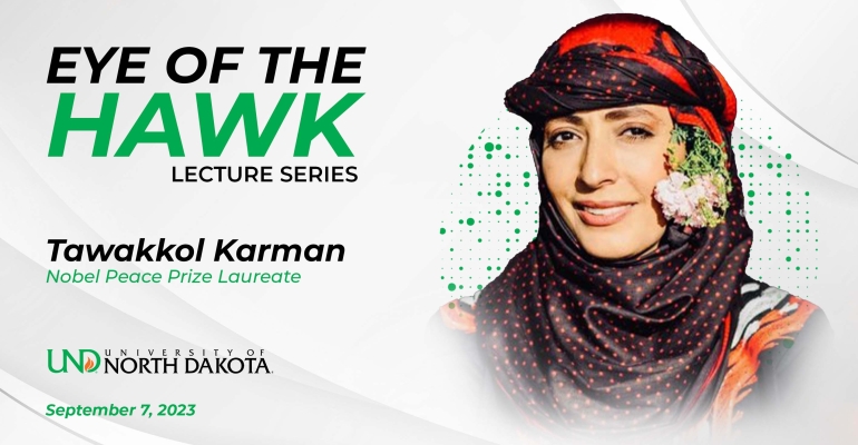 Tawakkol Karman to address tyranny and future of democracy at University of North Dakota 